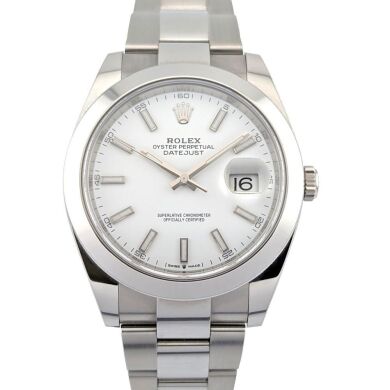 Rolex 126300 Datejust 41 White Dial 41mm 2020 Box & Papers