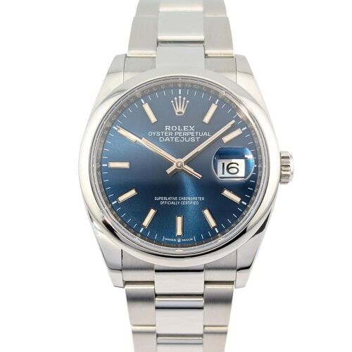 Rolex 126200 Datejust 36 Blue 36mm 2021 Box & Papers