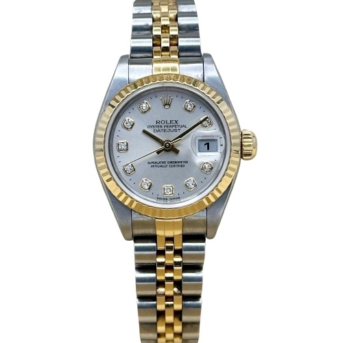 Rolex Lady-Datejust 26 Silver Big Diamond Ref 79173 2000