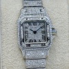 Cartier Santos Galb&eacute;e Small Custom Diamond Set Ref 1565 - 2