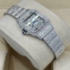 Cartier Santos Galb&eacute;e Small Custom Diamond Set Ref 1565 - 7