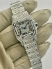 Cartier Santos Galb&eacute;e Small Custom Diamond Set Ref 2423 - 11