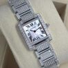 Cartier Tank Fran&ccedil;aise Custom Natural Diamond with Mother of Pearl Dial - 4