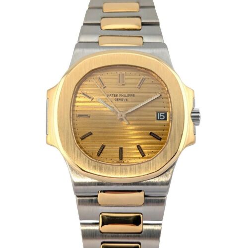 Patek Philippe 3800 Nautilus Two Tone Champagne Dial 37.5mm ~1990s