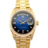 Rolex 18038 Day-Date 36 Blue Vignette Diamond Dial 36mm 1978 Box & COA