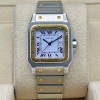 Cartier Santos Carr&eacute;e Large White Romans 18K Yellow Gold Ref 2961 1986 - 4