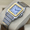 Cartier Santos Carr&eacute;e Large White Romans 18K Yellow Gold Ref 2961 1986 - 6