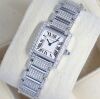 Cartier Tank Fran&ccedil;aise Custom Natural Diamond with White Roman Dial - 2