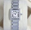 Cartier Tank Fran&ccedil;aise Custom Natural Diamond with White Roman Dial - 3