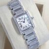 Cartier Tank Fran&ccedil;aise Custom Natural Diamond with White Roman Dial - 4