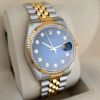 Rolex 16233G Datejust Vignette Blue Diamond Dial 36mm 1998 Pouch & RSC - 3