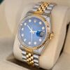 Rolex 16233G Datejust Vignette Blue Diamond Dial 36mm 1998 Pouch & RSC - 4