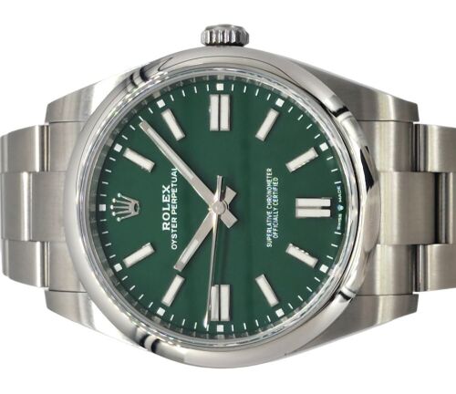 Rolex Oyster Perpetual 41 Green 2022 Box and Papers