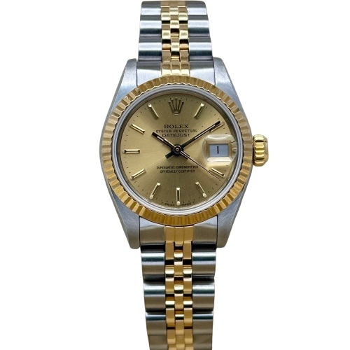 Rolex Lady-Datejust 26 18K Yellow Gold Champagne Ref 69173