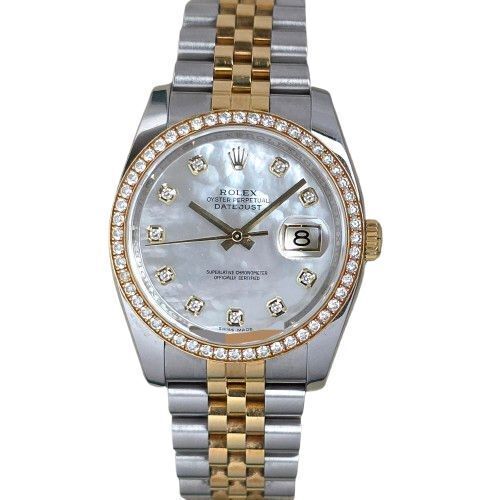Rolex Datejust 36 Factory Diamond Pearl Dial 116243