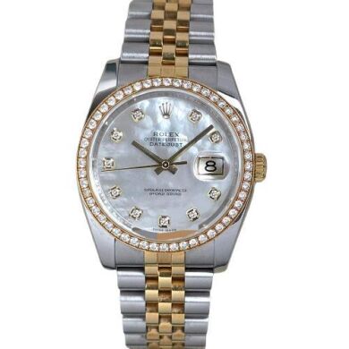 Rolex Datejust 36 Factory Diamond Pearl Dial 116243