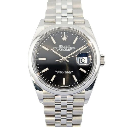 Rolex 126200 Datejust 36 Black Dial Jubilee 36mm 2019 Box & Papers