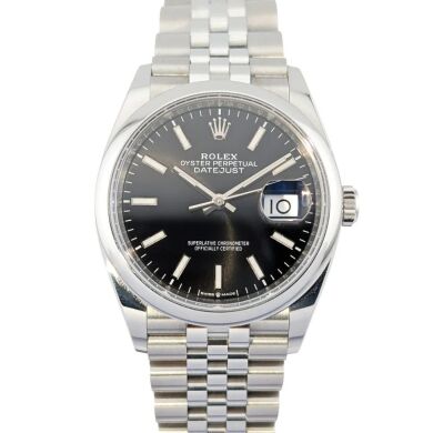 Rolex 126200 Datejust 36 Black Dial Jubilee 36mm 2019 Box & Papers