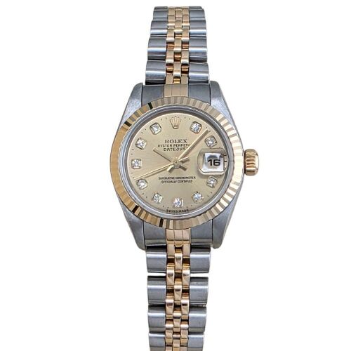 Rolex Lady-Datejust 26 Champagne Big Diamond 69173