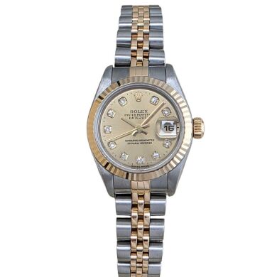 Rolex Lady-Datejust 26 Champagne Big Diamond 69173