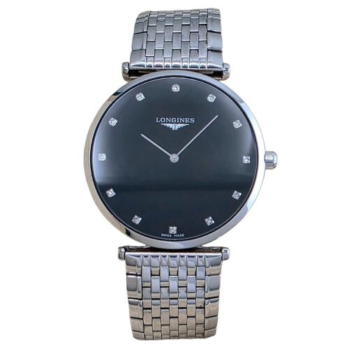 Longines Le Grand Classique Quartz Diamonds Black 38mm