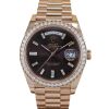 Rolex Day-Date 228345RBR Chocolate Baguette Dial Factory Diamonds
