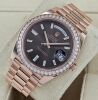 Rolex Day-Date 228345RBR Chocolate Baguette Dial Factory Diamonds - 3