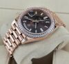 Rolex Day-Date 228345RBR Chocolate Baguette Dial Factory Diamonds - 5