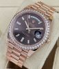 Rolex Day-Date 228345RBR Chocolate Baguette Dial Factory Diamonds - 6