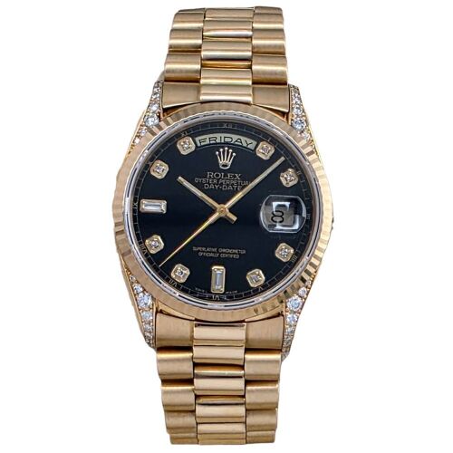 Rolex Day Date 18388 Black Diamond Dial