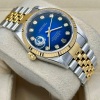 Rolex Datejust 36 Blue Vignette Diamond 18K Yellow Gold Ref 16233G 2000 - 7
