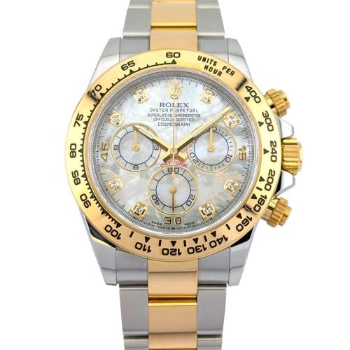 Rolex 116503 Daytona Two Tone Mother of Pearl Diamond Dial 40mm 2019 Box & Papers