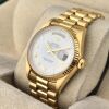 Rolex 18038 Day-Date 36 18k Gold White Roman Dial 36mm 1989 Box & Papers - 4