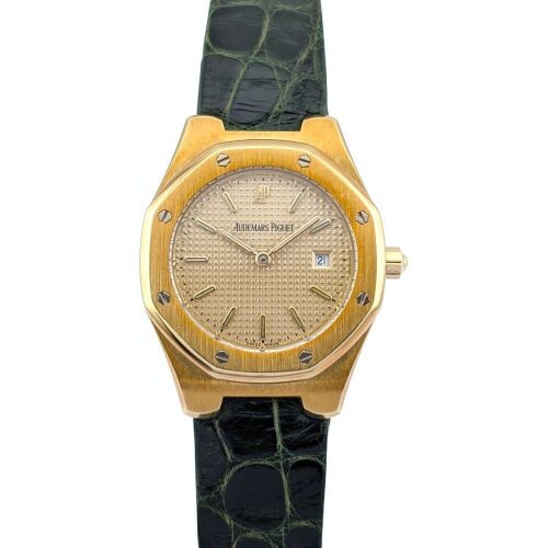 Audemars Piguet 66800BA 18k Yellow Gold Royal Oak Gold Dial 28mm