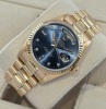 Rolex Day-Date 36 Blue Diamond Dial Ref 18238 18K Yellow Gold President - 4