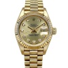 Rolex Lady-Datejust 26 Champagne Diamond 18K Yellow Gold President Ref 69178