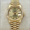 Rolex Lady-Datejust 26 Champagne Diamond 18K Yellow Gold President Ref 69178 - 3