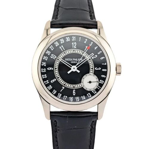 Patek Philippe 6006G Calatrava Black Dial 39mm Box & Papers