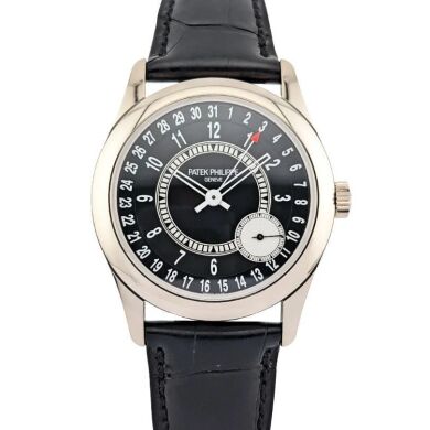 Patek Philippe 6006G Calatrava Black Dial 39mm Box & Papers