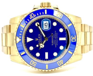 Rolex Submariner Date 18K Yellow Gold Bluesy, 2020 Box and Papers