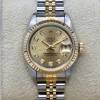 Rolex Lady-Datejust 26 18K Yellow Gold Champagne Big Diamond Ref 69173G - 2