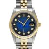 Rolex 16233G Datejust 36 Blue Vignette Diamond Dial 36mm Box & Papers