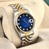 Rolex 16233G Datejust 36 Blue Vignette Diamond Dial 36mm Box & Papers - 3