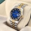 Rolex 16233G Datejust 36 Blue Vignette Diamond Dial 36mm Box & Papers - 4