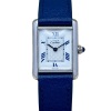 Cartier Tank Must Mid Size Blue Romans Ref 2416