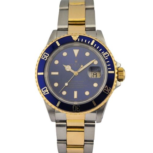 Rolex 16613 Submariner Date Bluesy &ldquo;Purple Dial&rdquo; 40mm 1989 L Serial Serviced