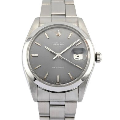 Rolex 6694 OysterDate Precision Stainless Steel Slate Dial 34mm 1974