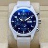 IWC Pilot Chronograph Le Petit White Ceramic Blue Ref IW389410 2026 NEW RELEASE! - 4