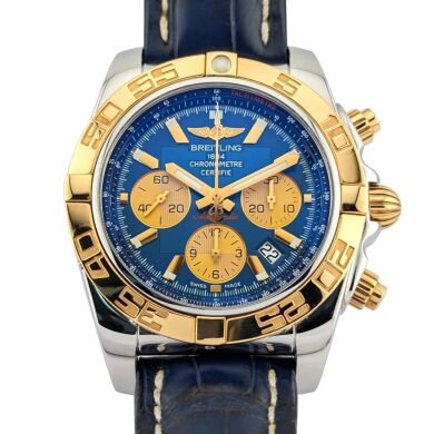 Breitling CB011012 Chronomat 44 Metallica Blue Dial 44mm Box & Papers