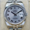 Rolex Datejust 36 Silver Romans 18K White Gold Ref 116234 - 2